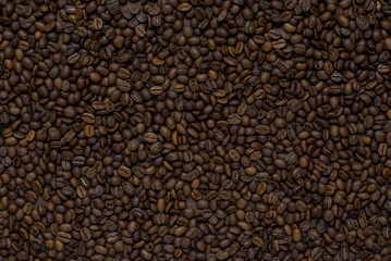 background from coffee beans. Coffee beans. Texture of coffee beans