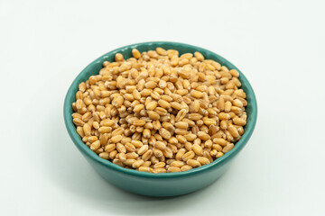 Wheat seeds on a monochrome background