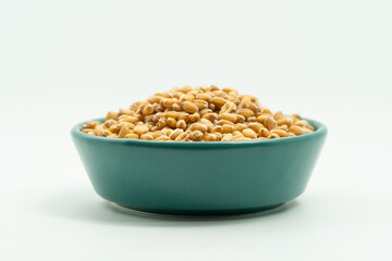 Wheat seeds on a monochrome background