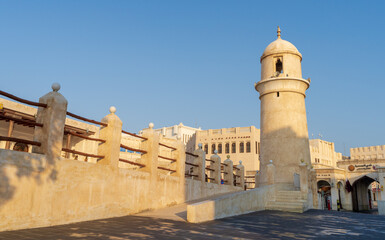 one of Historic mosque in Souq Waqif (traditional market)of Doha, Qatar.