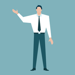 Business man standing.