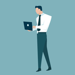 businessman with laptop