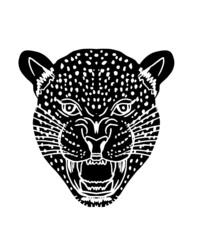 Tattoo tribal leopard graphic design vector art