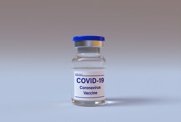 3d rendering corona virus vaccine isolated on white