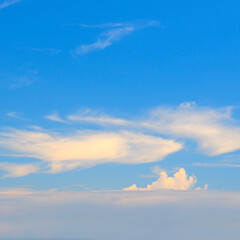 Fototapeta premium Blue sky and beautiful natural white clouds.