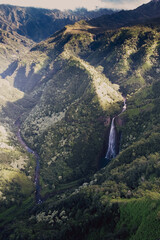 Naklejka premium waterfalls in the mountains