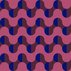 Abstract retro seamless pattern. Red circles.