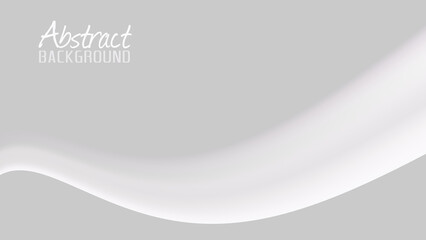 Simple colorless wave on gray background. Minimal graphics