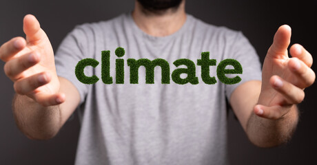 climate modern green 3d word