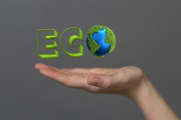 Eco inscription word on the background
