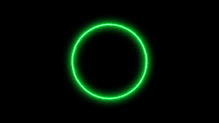 Geometric Minimalistic Background - Circle illustration with colorful electric FX for scifi images and texts - Techno wallpaper with circle effect and glow