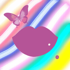 heart,gift to lovers,gift to loved ones,love,beloved mom,heart flower,heart of flowers,pink,burgundy,gray,red,postcard,lips,butterfly