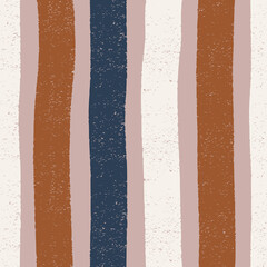 Fototapeta premium Irregular textured hand drawn stripe. Seamless pattern.