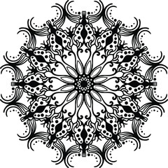 black and white ornament