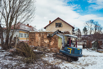 Old house being demolished.