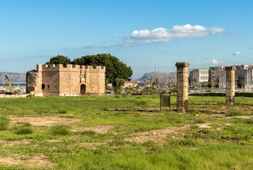 Saint Pietro Fortress of Castle at sea, is located in the archaeological park of Castellammare in...