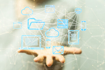 Business intelligence analyst dashboard on virtual