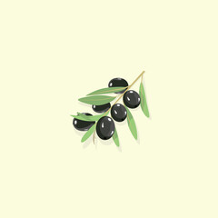 Appetizing olive illustration on a pleasant background. Suitable for culinary ideas and banners