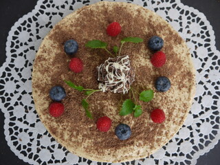 Der Kuchen mit Karamellcreme
