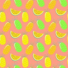 seamless pattern with fruits