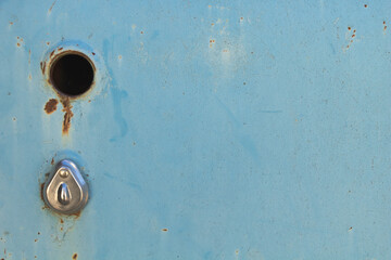 Closeup shot of an old car broken handle