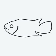 fish vector icon illustration sign 