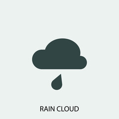 Rain_cloud vector icon illustration sign
