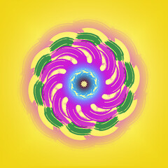 Mandala gelber Hintergrund