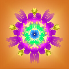 Fototapeta na wymiar Mandala orangener Hintergrund