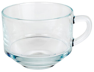 glass transparent mug on top