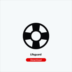 Lifeguard - icon vector icon. Editable stroke. Linear style sign for use web design and mobile apps, logo. Symbol illustration. Pixel vector graphics - Vector