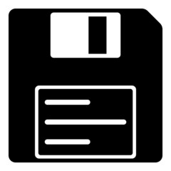 Floppy Disk Flat Icon Isolated On White Background