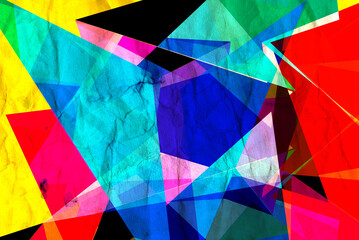 Abstract multi-colored background of geometric objects