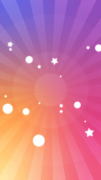 A gradient background with spheres and stars around it, in a format for stories