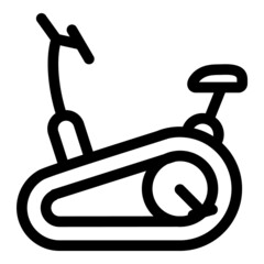 Exercise Bike Flat Icon Isolated On White Background