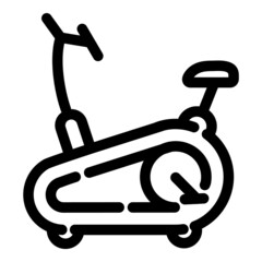 Exercise Bike Flat Icon Isolated On White Background