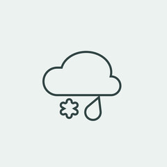 Snow_rain vector icon illustration sign
