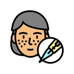 freckle tattoo color icon vector. freckle tattoo sign. isolated symbol illustration