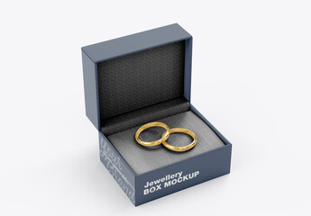 Wedding Rings Box Mockup