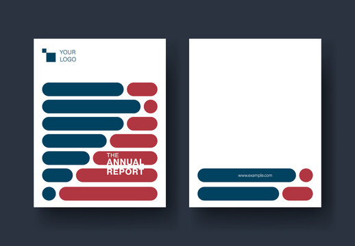 Business Report Cover Rounded Rectangles