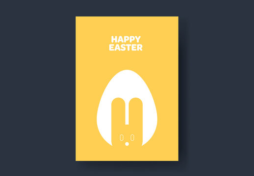 Easter Bunny and Egg Card