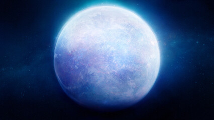 Obraz na płótnie Canvas Blue planet in space.