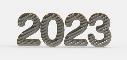 2023 New year change, turn.