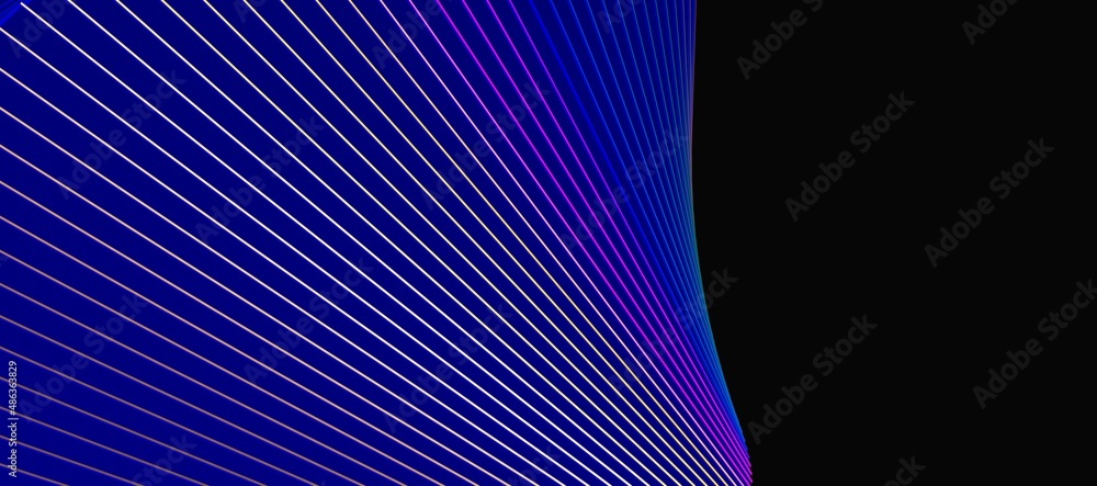 Poster 3d render abstract background. colorful twisted shapes in motion. computer generated digital art for
