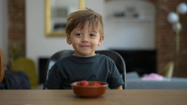 Cute small boy portrait smiling adorable child