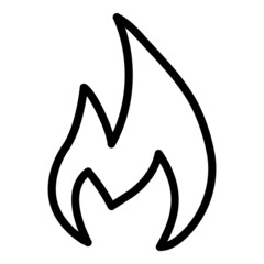 Flame Flat Icon Isolated On White Background