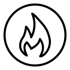 Flame Flat Icon Isolated On White Background