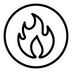 Flame Flat Icon Isolated On White Background
