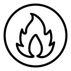 Flame Flat Icon Isolated On White Background