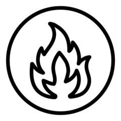 Flame Flat Icon Isolated On White Background